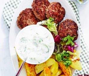 Blandspett, tzatziki och bearnaisesås